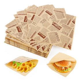 150PCS Sacs à Hamburgers en papier