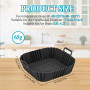 Airfryer Pot Plat Carré Pliable Doublure Liner