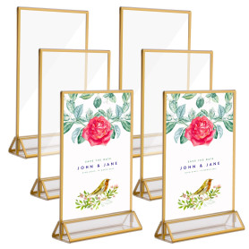 6Pcs Support de Menu Verticaux