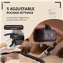 ZAZU Robby Balançoire automatique pour bébé, épaisseur réglable, minuterie 40 min, capteur de cri pour bébé, rechargeable par US