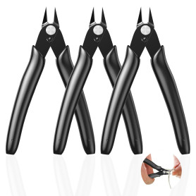 3 Pièces 4.5 Pouces Pinces Coupantes Noires - Mini Pince Coupante Précision pour 3D Print