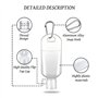 5 Pièces Bouteilles de Voyage Kit, Flacons de Voyage Rechargeables Transparants avec 5 Crochets, 50ml Anti-Fuite Portables à Bou