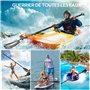 FOWAWU Carbone intégral Rame Pagaie, Pagaie 3 pièces pour Sup Planche à pagaie Debout - pour Planche Gonflable - 1.45 lbs(657g) 