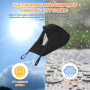 Byfoyif Pare Soleil Poussette Universelle, Protection Soleil Poussettes avec 2 Crochets, Protège-Soleil Poussette avec Fenêtre d