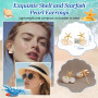 Byfoyif Bijoux Coquillage Femme, Collier Breloque Femme + Bracelet Coquillage Fille + Boucles d'Oreilles Coquillages et Étoile d