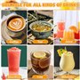 Byfoyif 2 Pcs Verre avec Couvercle et Paille 650 ml, Verre Bubble Tea Réutilisable, Gobelet Smoothie Transparent sans BPA, Tasse