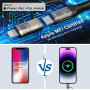 Câble USB-C et Lightning 2 en 1 Combo Apple Carplay et Android Auto