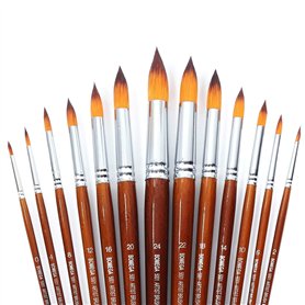 Lot de 13 Grands pinceaux Ronds pour Peinture Acrylique
