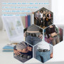 NAROSEBE Lot de 2 Ceinture à Clous, Noir et Blanc, Ceinture Cloutée Ceintures en Cuir Unisexe Ceinture à Rivets Ceinture Punk en