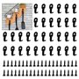 NAROSEBE Lot de 40 Crochets Simples Noir