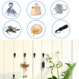 NAROSEBE Lot de 40 Crochets Simples Noir, Crochet Mural Noir Crochets Murals a Visser Patère Noirs, avec 40 Vis, Crochet Porte M