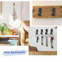 NAROSEBE Lot de 40 Crochets Simples Noir, Crochet Mural Noir Crochets Murals a Visser Patère Noirs, avec 40 Vis, Crochet Porte M