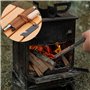 JIEYUCHU Pierre à feu Kit,Allume Feu en Silex Magnésium, Compris Pierre à Feu de Survie, Tube de Soufflage Télescopique Sifflet,