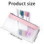 VMIONOG 4Pcs Trousse Scolaire Trousse à Crayons Transparente en TPU Trousse De Toilette Transparente Trousse De Toilette Portabl