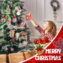 20pcs Diamant Peinture Noël Pendentif Bricolage Strass Mosaïque Pendentifs père de Noël d'arbre de Noël Suspendue Décoration