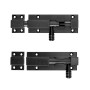 QWORK® 2X Verrou targette en alliage d'aluminium - 130 x 37 mm - boulon Ø 12 mm - Loquet coulissante pour porte, fenêtre, portai