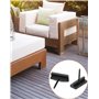 QWORK® 200pcs Clips de fixation en plastique haute densité pourlame terrasse composite - 5 mm Entretoises cachées avec vis