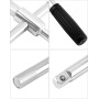 QWORK® Cléà roue télescopique avec douilles 17/19mm et 21/23mm, Clé croix pour changer les pneus de voiture, Étendre jusqu'à 60c