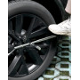 QWORK® Cléà roue télescopique avec douilles 17/19mm et 21/23mm, Clé croix pour changer les pneus de voiture, Étendre jusqu'à 60c