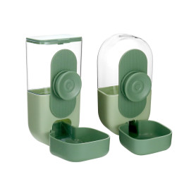 QWORK® Distributeur Automatique de Nourriture 870 ML et Distributeur d'eau 800 ML pour hérissons