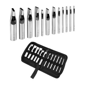 QWORK® 12 pièces poinçon ovale en cuir