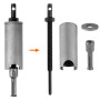 QWORK® Extracteurs de Roulement de Roue Moto, 9 à 23mm Extracteur de Roulement Interieur avec Clips Ouverts en 5 Tailles pour la