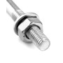 QWORK Lot de 5 boulons en U M8 x 51 mm, acier inoxydable 304 avec 10 rondelles et 10 écrous, pour fixer les pipelines