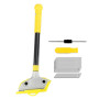 QWORK® 30 cm grattoir plancha, grattoir à peinture, avec 10 lames de rechange, pour enlever la colle, les autocollants et le pap
