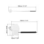 QWORK® 2Pcs Épuisette pour Aquarium, Filet D'atterrissage De Pêche, Filets De Pêche pour Réservoirs, Extensible 19-54 cm, Noir
