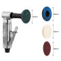QWORK® Meuleuse d'Angle Pneumatique pour Polissage et Meulage - 12000 tr/min - Connecteur Rapide 1/4" - Bar - avec 4 Disques Pol