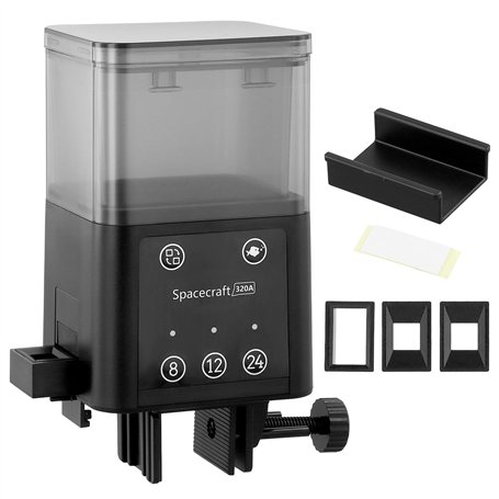 QWORK® Distributeur Automatique de Nourriture Poissons - Capacité de 320 ML