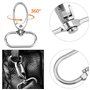 porte-clés argent avec D-pivotante articulation