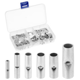 QWORK® 100 pièces Kit de connecteurs bout à bout non isolés