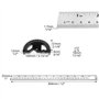 QWORK® Règle d'angle rapporteur, outil de jauge d'angle réglable,outil de mesure de 0 à 180 degrés pour l'amélioration de l'habi