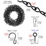 chaînes noires réglables