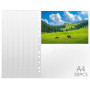 QWORK® 30 Pack Pochette Photo A4 Transparentes, 120 Pochettes pour Photos 15x10cm, 11 Trous pour Reliure à Anneaux 2/3/4, Protec