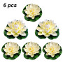 Niaciswe Nénuphar Flottant 5 Pièces Nénuphar pour Bassin 10 cm Nénuphar Artificielles Plantes Lotus Artificielle Lotus pour Mari