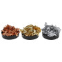 QWORK® 30g Set de flocons en feuilles d'or - 3 bouteilles (Or, Argent, Cuivre) de 10 g avec pince àépiler pour bricolage & art