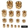 QWORK® Assortiment de 345PCS Inserts Fileté en Laiton pour Fusion à Chaud pour Pièces 3D - M2/M2/,5/M3/M4/M5/M6