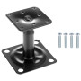 QWORK® 4 pièces Support de base de poteau surélevé réglable, support de toit 100-150mm pour pergolas, balcons, acier galvanisé, 