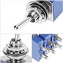 QWORK® MTS-203 Interrupteur à bascule DPDT 3 positions, 6 broches AC 125 V 6 A ON-OFF-ON, 10 pièces