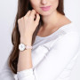 Fossil Femmes Analogique Quartz Montre avec Bracelet en Cuir