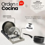 Organisateur de poêles extensible - Support de poêles et couvercles - Séparateur de casseroles pour tiroir - Organisateur de cui
