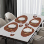 Set De Table Antidérapant Set De Table Cuir Et Dessous De Verre Sets De Table Lavable D