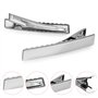 iYinJuan 60pcs Pinces à Cheveux Crocodile en Métal, Pinces à Cheveux en Argent, Barrette Accessoires de Bricolage Antidérapants 
