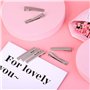 iYinJuan 60pcs Pinces à Cheveux Crocodile en Métal, Pinces à Cheveux en Argent, Barrette Accessoires de Bricolage Antidérapants 