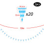 MEJOSER 20M Oktoberfest Bannière Fanion Banderole Bleu Decoration Bavaroise 40pcs Fanion PE Drapeaux de Triangle pour Fête de la