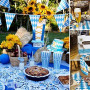 MEJOSER 20M Oktoberfest Bannière Fanion Banderole Bleu Decoration Bavaroise 40pcs Fanion PE Drapeaux de Triangle pour Fête de la