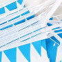MEJOSER 20M Oktoberfest Bannière Fanion Banderole Bleu Decoration Bavaroise 40pcs Fanion PE Drapeaux de Triangle pour Fête de la