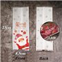 50pcs Sac à Bonbons Noël Transparent Sachet Pochette Père Noël Cadeau d'Emballage en Plastique + 70pcs Autocollant Sticker Forme